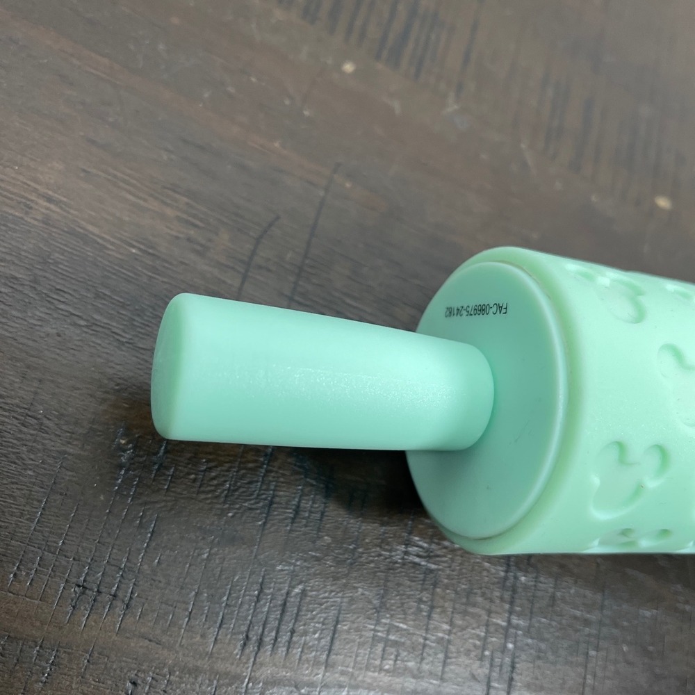 Disney Mickey Mouse Mint Green Embossed Silicone Rolling Pin - Picture 2 of 3